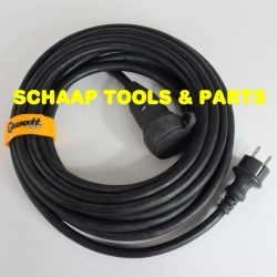 QwattPro Verlengleiding neopreenkabel 10 meter 3G2.50qmm met stekker en contrastekker | 2521040